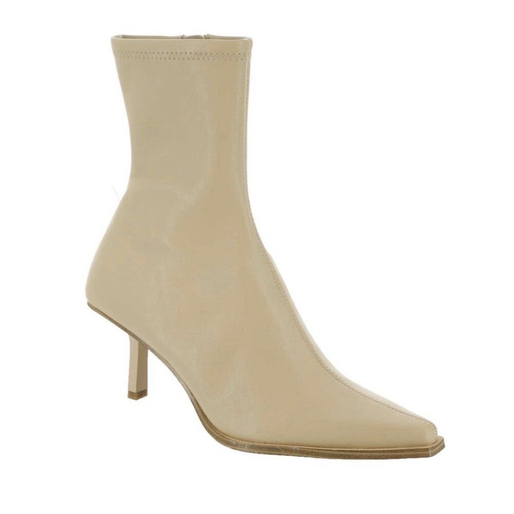Steve Madden Brianne Bone Pointed Toe Kitten Heel Ankle Booties Size 9.5 NIB